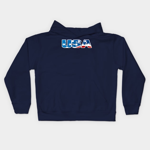 USA Kids Hoodie by GLStyleDesigns